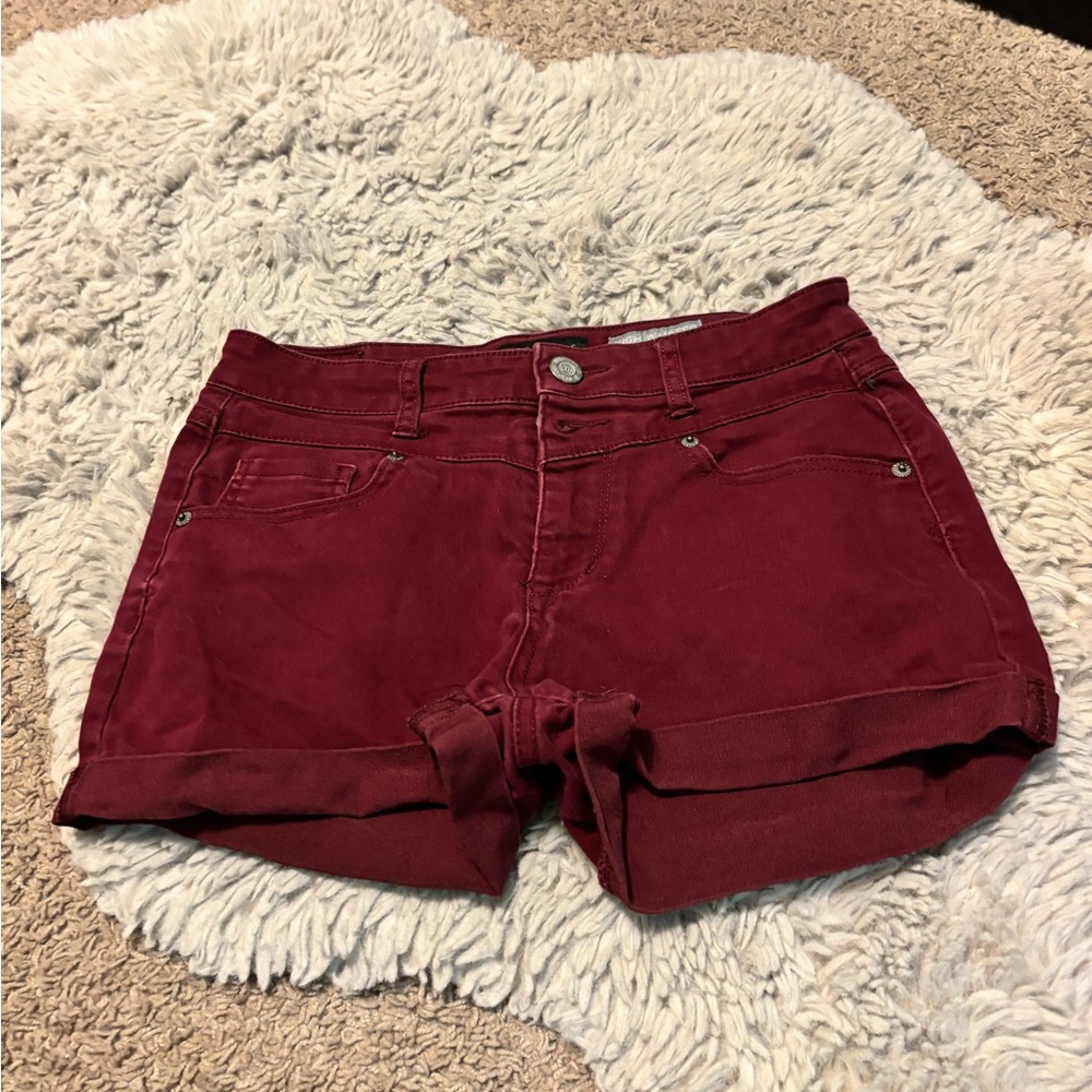 Aeropostale Burgundy Jean Shorts